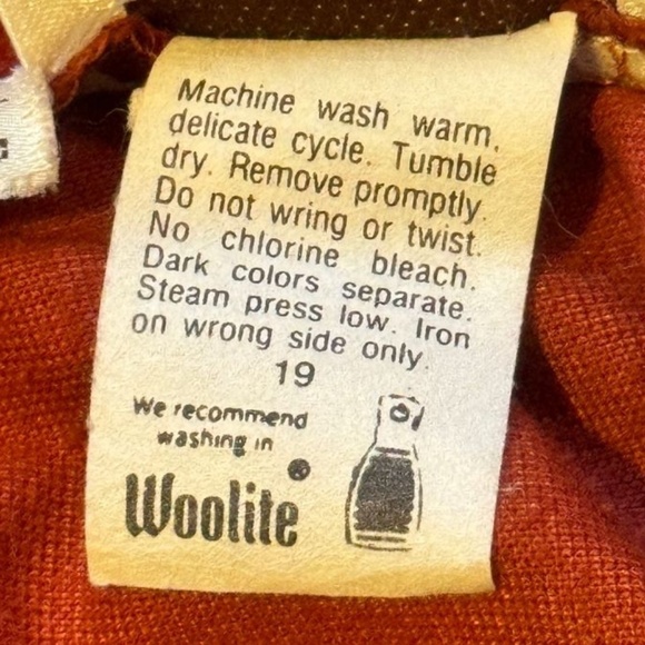 Vintage 70's Country Suburban Burnt Orange Suede Flare Skirt - Picture 7 of 7